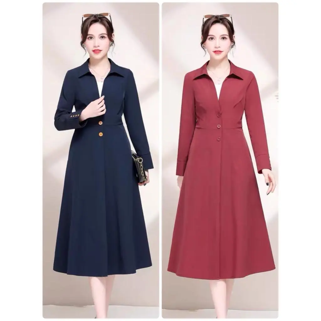 MIDI DRESS SIMPLE WANTA IMPORT DRESS MOTIF BURB FASHION LOOK OUTER