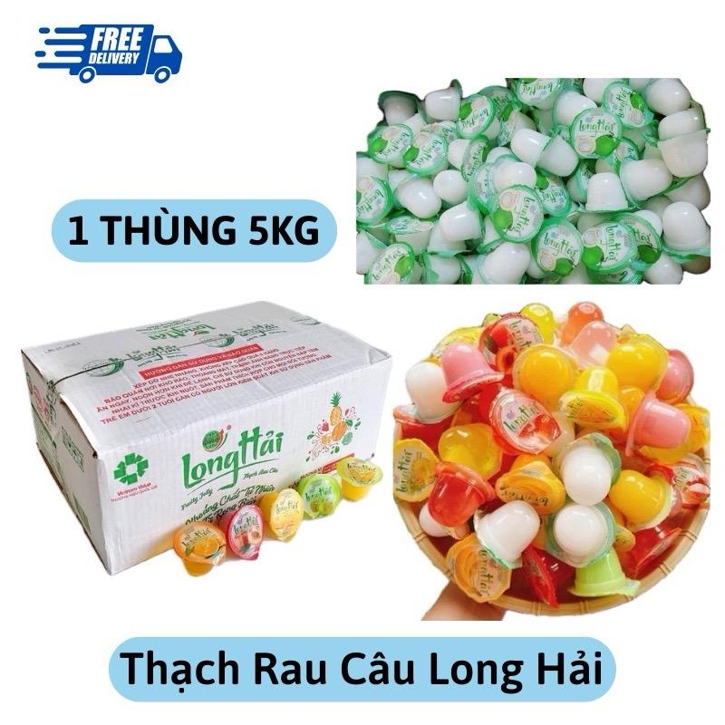 1 Thùng 5kg Thạch Rau Câu Long Hải.Mix Nhiều Vị Thơm Ngon