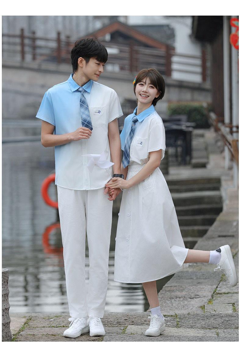 Product Introduction of Graduation Class Outfit Set - Trendy Gradient Color Short Sleeve Shirt |     School Uniform for Middle School Students, Performance & Recital |     Stylish Academic Wear (Boys & Girls) 30