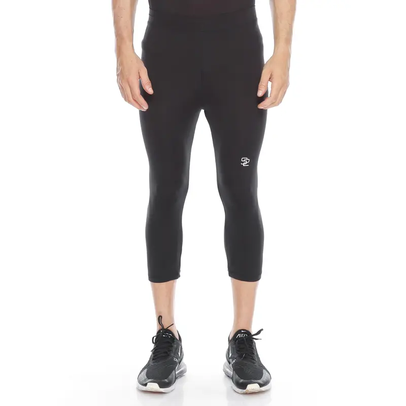 SecondShape - Celana Baselayer 7/8 Pria Compression Pants Legging Fitness Padel Running 0
