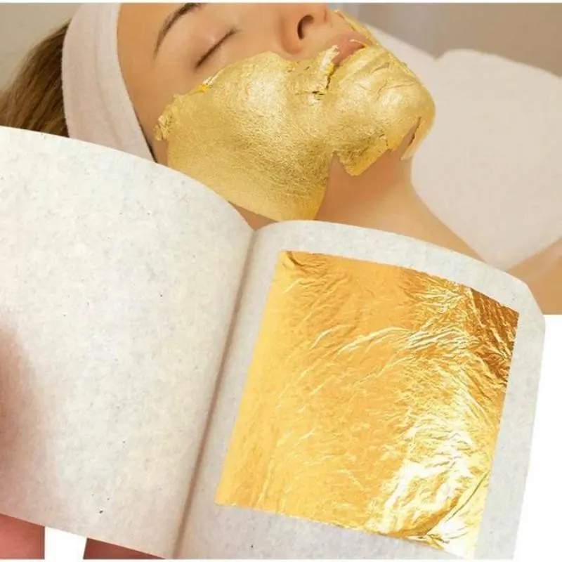 1 sheet gold facial beauty therapy paper kertas emas lembaran untuk facial