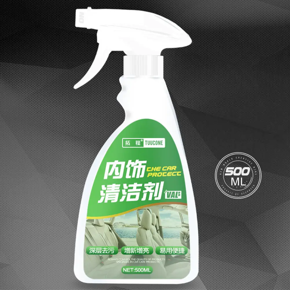 500ml Car Interior Cleaner MultiPurpose Foam Spray Water-Free Wash ...