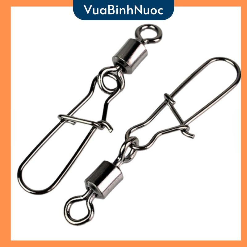  10 cái   Khóa lure khóa link chữ U không gỉ chống xoắn phụ kiện câu cá cao cấp 