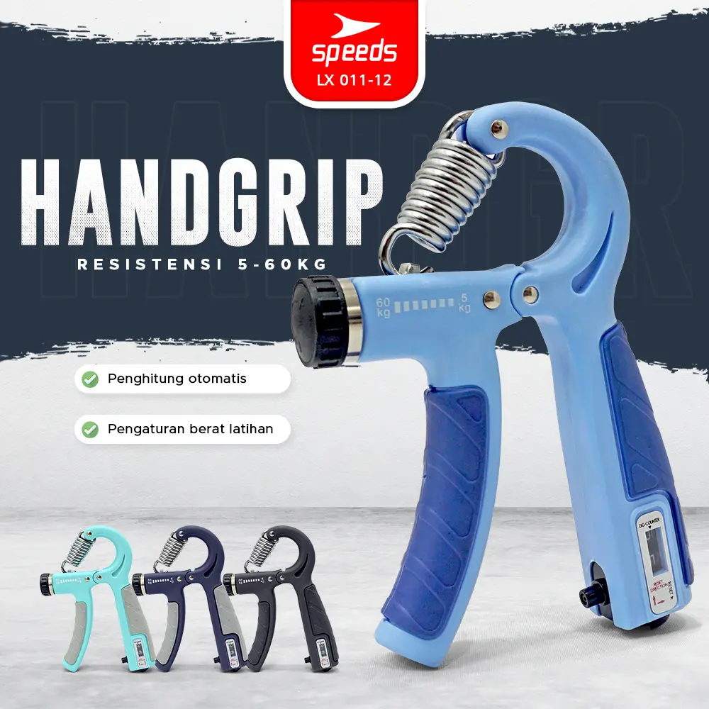 SPEEDS Handgrip Coating Rubber Hand Grip 5-60kg Alat Latihan Olahraga Strengthener Tangan Portabel 011-12