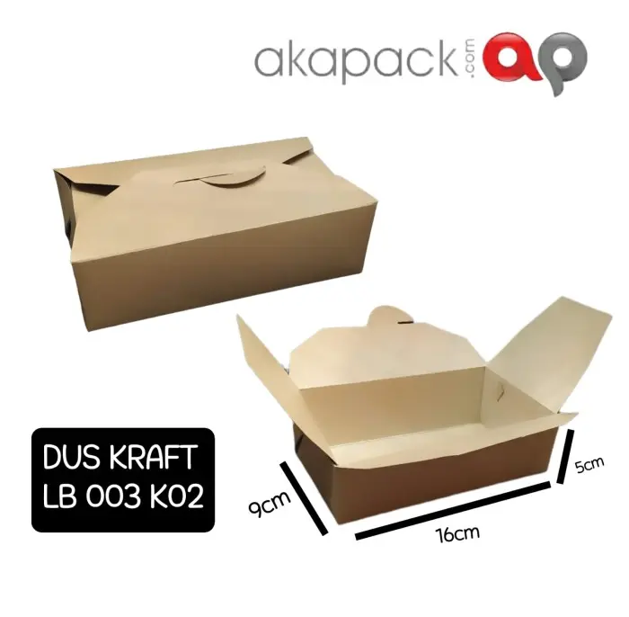 MURAH Lunch Box Kraft / Dus Kraft / box Makanan belum di Rakit 3
