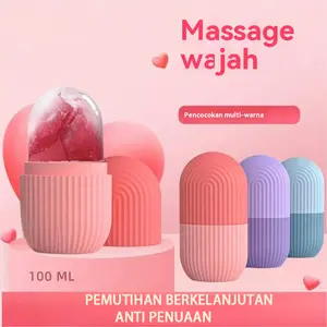 Cetakan Es Pijat Wajah, Penghilang Bengkak & Kantung Mata, Pemutihan berkelanjutan Anti penuaan, Rol Dingin Wajah, Alat Perawatan Kulit, Cetakan Es Keringanan Mengencangkan mutiara tempel face ice roller