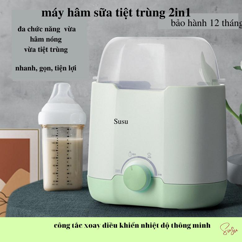 Máy hâm sữa tiệt trùng bình sữa 4 chức năng, hâm nóng, ủ ấm, tiệt trùng bình sữa, hâm thức ăn cho bé bảo hành 12 tháng