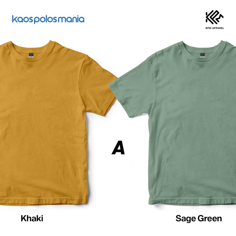 KPM Apparel 2 Pcs Kaos Classic Premium Reguler dan Big Size Cotton Combed 20s Nyaman Polos Basic Pendek 2
