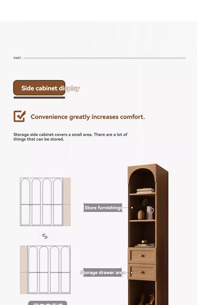 Product Introduction of [showroom] Modern simple retro a door to the top of the wardrobe home bedroom small flat door storage locker large wardrobe 42