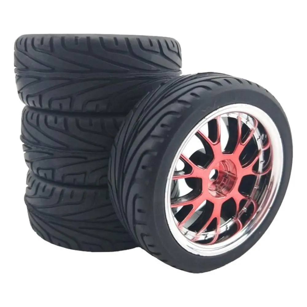 4Pack of 66mm Tires Wheel for WLtoys 144001 124018 124019 Model On/Off Road Crawler Off Road Buggy Monster Trucks