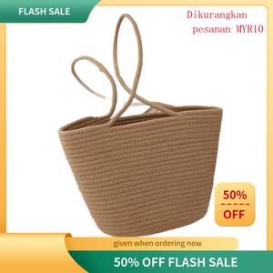 Beg Tenunan Jerami, Kapasiti Besar, Serba guna, Sesuai untuk Musim Panas Baru, Beg Bahu, Percutian Pantai, Beg Tote Perjalanan, Tenunan honey  lemon  purse bamboo  purse  doorgift honey  lemon  purse honey  lemon  purse honey   pBags Totebag beach bag