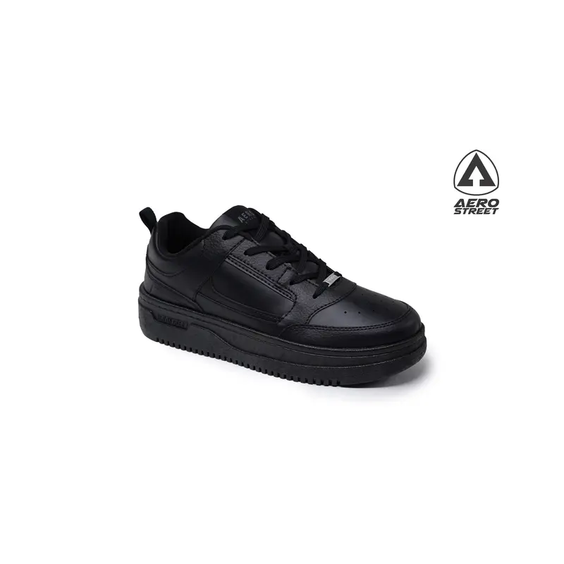 Aerostreet 37-44 Brooklyn Hitam Hitam Hitam - Sepatu Sneakers Casual Sport 3