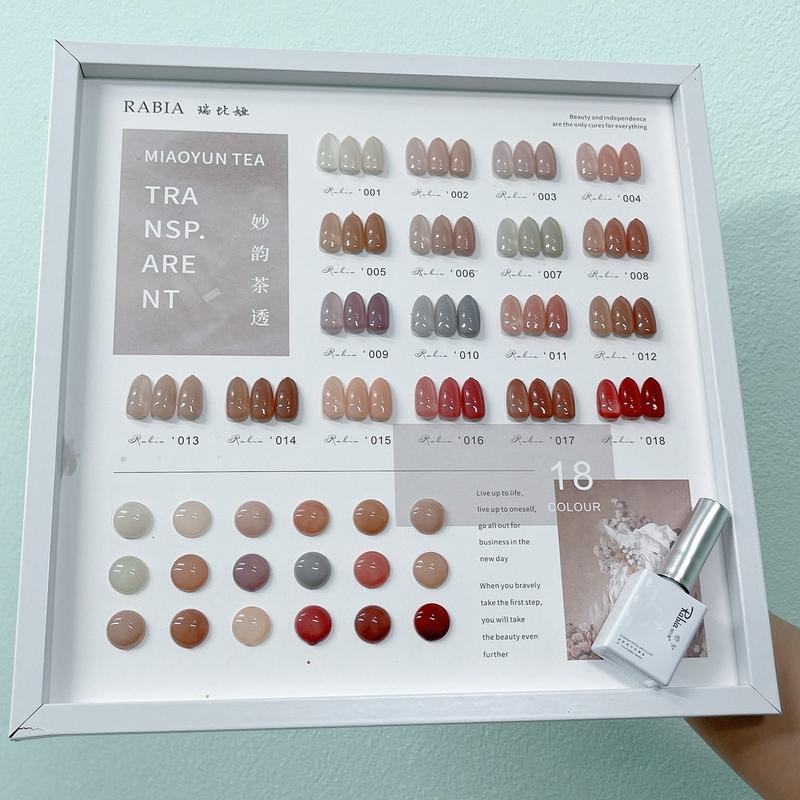 Sơn thạch rabia , 18 màu , tặng bảng màu , phụ kiện làm nail nữ
