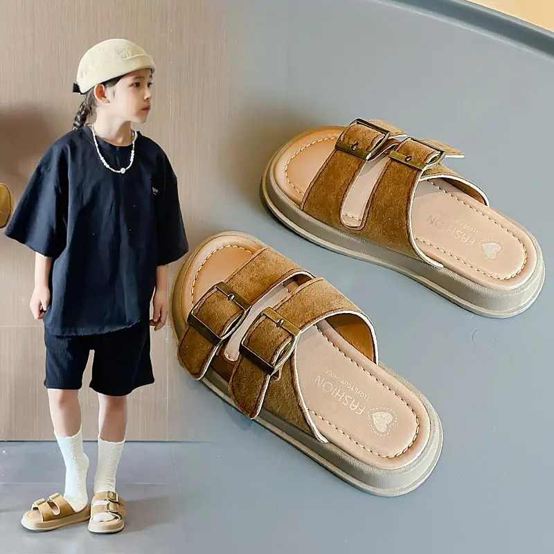 Dép Lê Trẻ Em, Phong Cách Cổ Điển Giày Đi Biển Cho Bé Gái Và Bé Trai, Đế Mềm Thường Ngày Thích Hợp Cho Trẻ Em Trung Và Lớn, Dép Đi Ngoài Trời, Hàng Mới Về Mùa Hè 2024 6