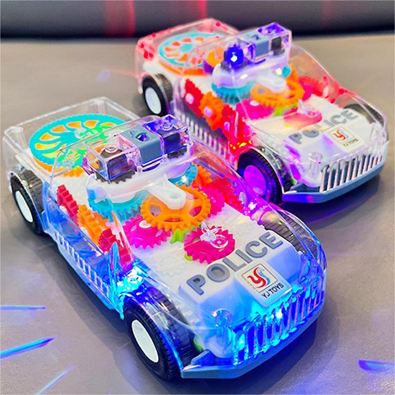 Đồ chơi xe ô tô cảnh sát chạy pin trong suốt phát nhạc và đèn led đẹp mắt (tặng kèm pin) - MiniKids Toy