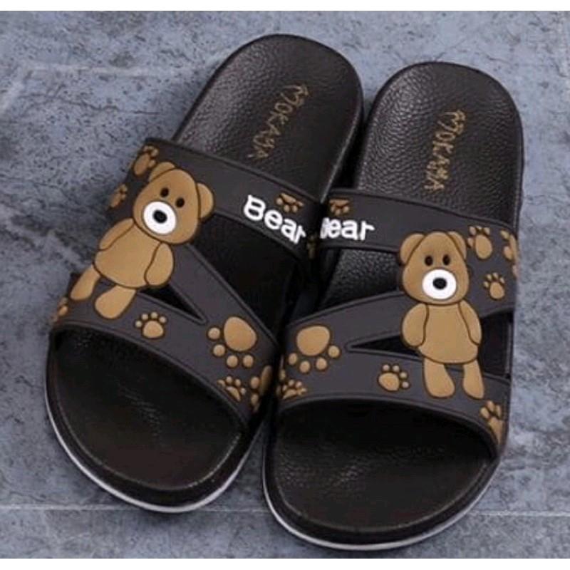 VianzShoes - Sandal / Sendal Slop Wanita Full Karet Premium coklat hitam Shoes Flat Pink 4