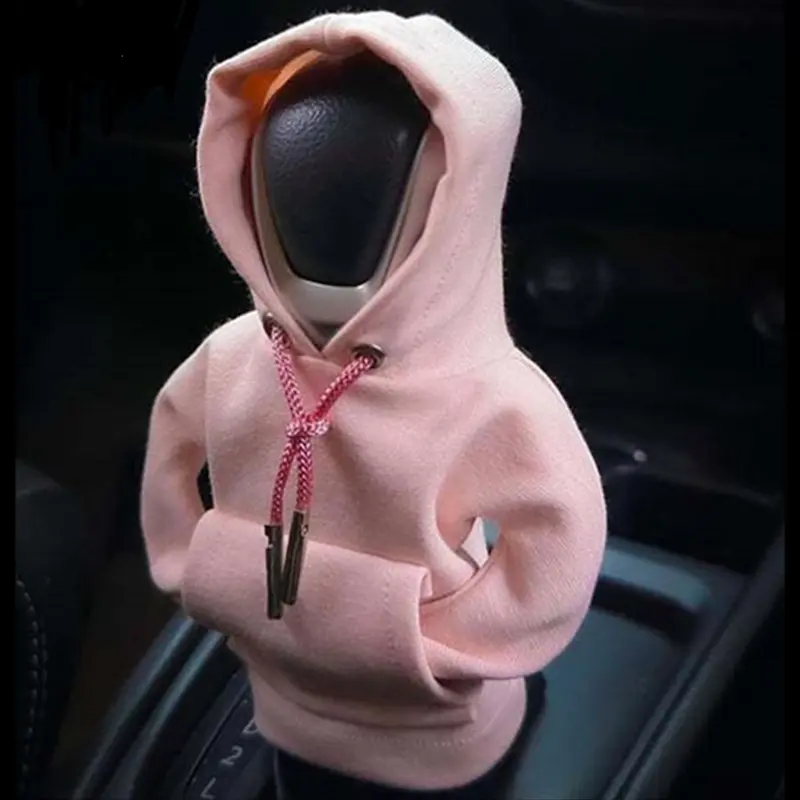 Hoodie Shift Knob Langit Cerah - Penutup Persneling Mobil Dekorasi Interior Mobil Hoodie Pegangan Roda Gigi Manual Otomatis Universall Aksesoris Car 4