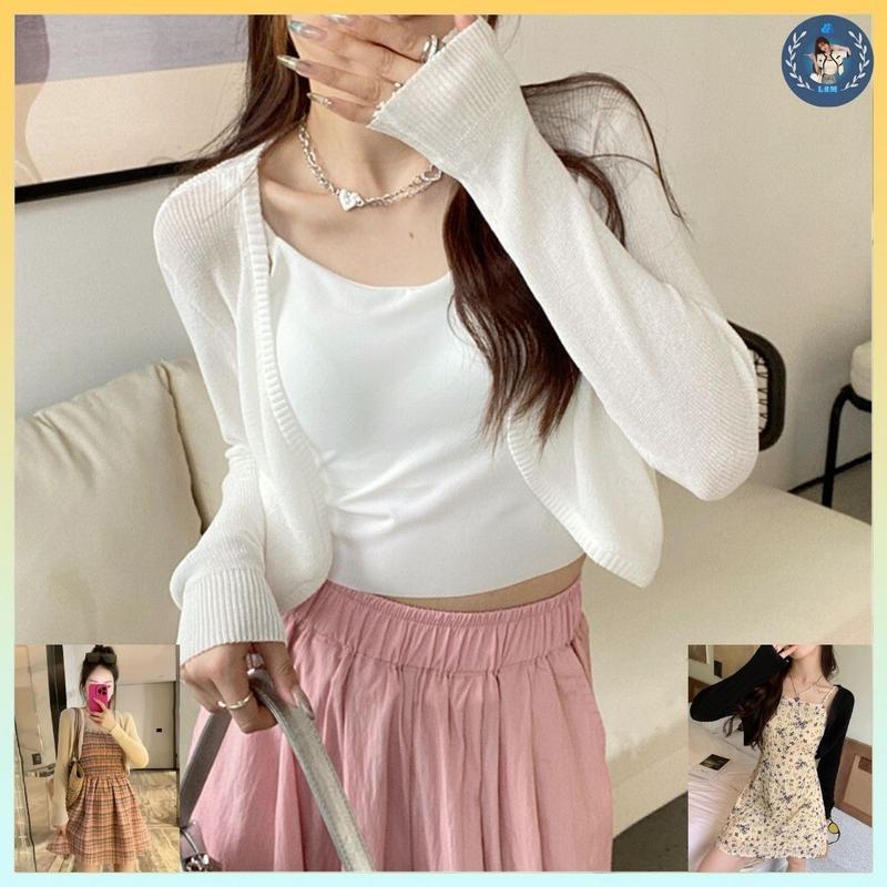 [A284] Áo khoác ngoài len nữ cardigan MỎNG VẠT BẦU hàng dệt kim Montoghi Quảng Châu dáng lửng chống nắng - L2M ( Top Women Nhung ) 【 hoa hồng  