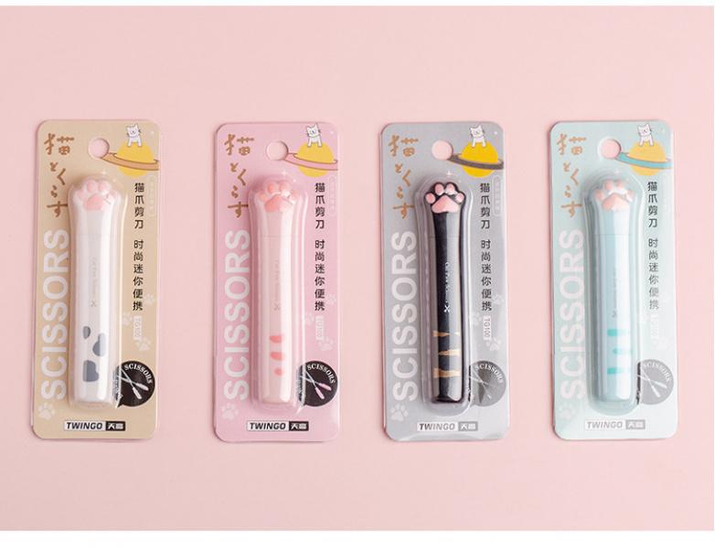 Product Introduction of Twingo Daily Height Cat's Paw Scissors Portable Small Scissors Mini Pen-Shaped Scissors Hand Account Office 2