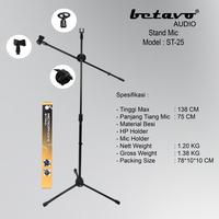 Gambar Professional Stand Mic Betavo Audio ST-25 | Kaki Tiga | Mic Holder & Holder Jepit Mic | Besi dari Betavo Audio Kota Tangerang 1 Tokopedia
