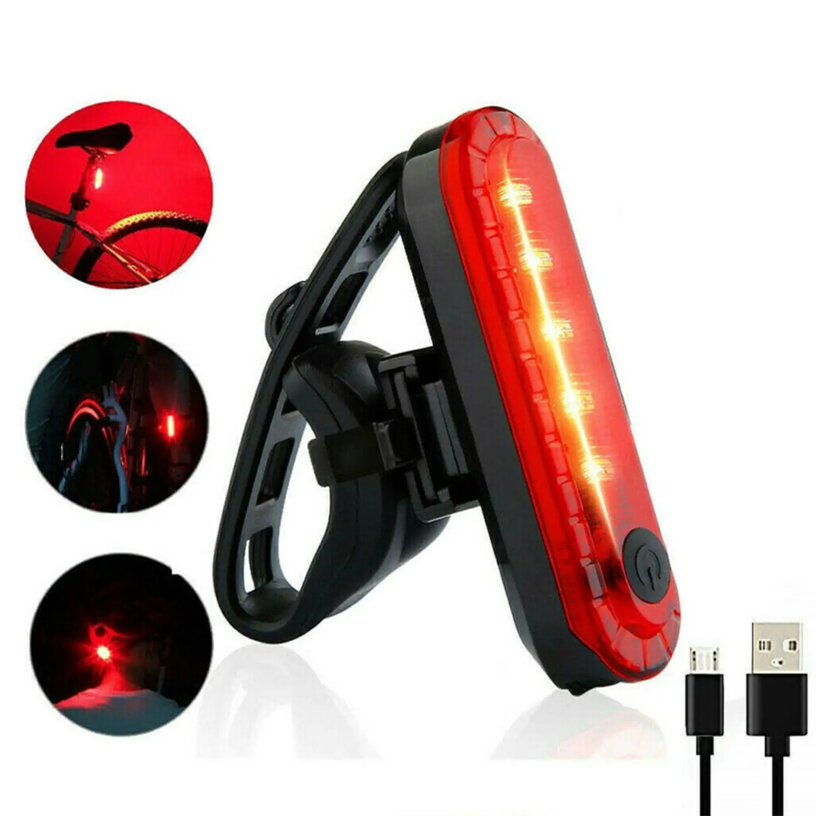 Bike Tail Light Ultra Bright Bike Light USB Rechargeable LED Bicycle Rear Light Night Cycling Equipment