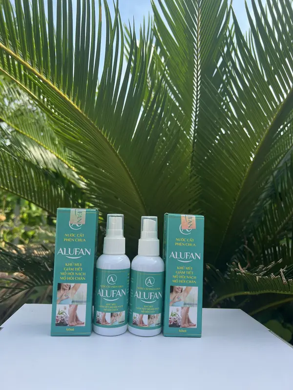 combo 3 chai xịt phèn chua alufan khử mùi hôi nách, hôi chân ( mỗi chai 60ml) 4