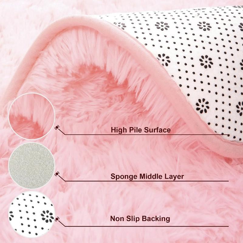 Autumn Homeware Solid Color Comfortable Fuzzy Rug for Room Decor, 1 Count Non-slip Soft Cozy Large Rug for Kitchen Living Room Bedroom Bedside, Cozy Home Accessories, Christmas Gifts, Christmas Decorations 8