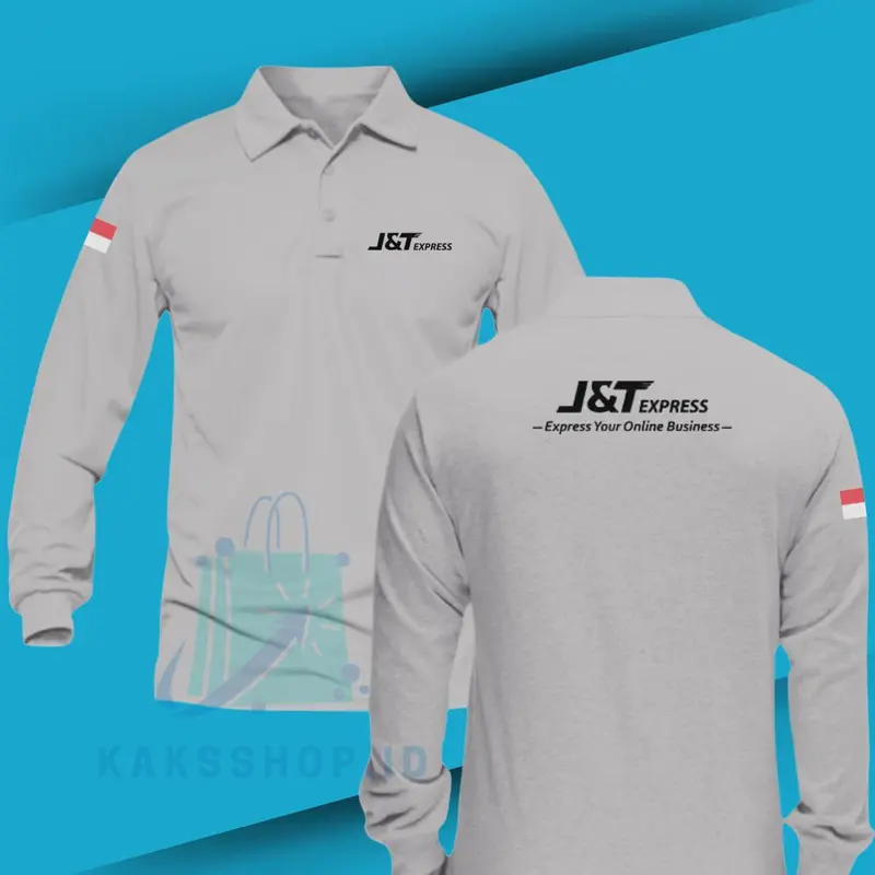 Baju Tshirt Poloshirt Shirt T-Shirt Krah Kerja Panjang Seragam Jnt Express Expedisi Kaospolos Pria Kaos Termurah List Atasan Kombinasi Kerah Bahan Lakoste 4