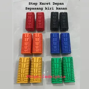 FOOTSTEP DEPAN KARET STEP DEPAN KARET WARNA MERAH BIRU HITAM KUNING ORANGE HIJAU UNIVERSAL  PNP VEGA SATRIA FU MX KING SUPRA JUPITER DLL