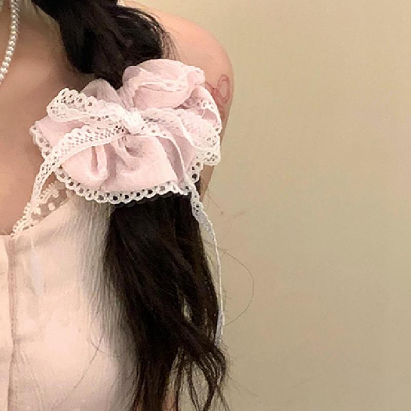 Product Introduction of Scrunchie Ruy Băng Nổi, Thiết Kế Nơ Ren, Dây Buộc Tóc, Nút Thắt Nơ Ruột Hàn Quốc, C0X9 38