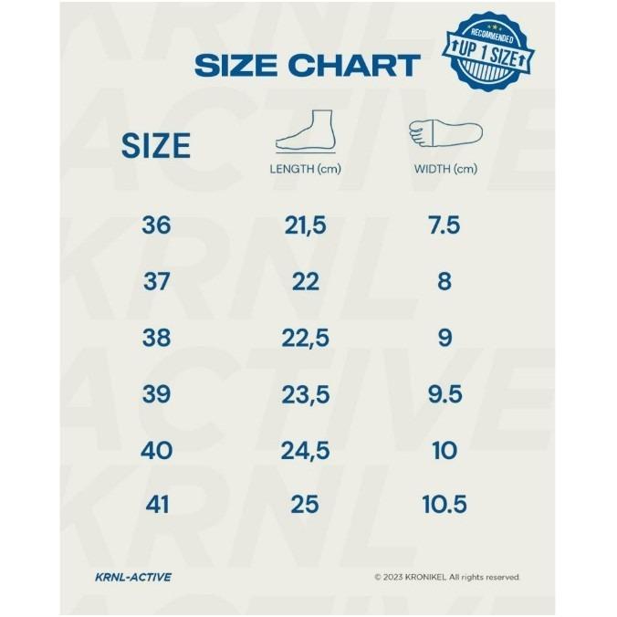 Kronikel Sepatu Running Wanita Active Sky Glide Premium Durable Canvas Lining Softer Inner Lining Insole Foam Empuk Outsole Light TPR Rubber Anti-Slip