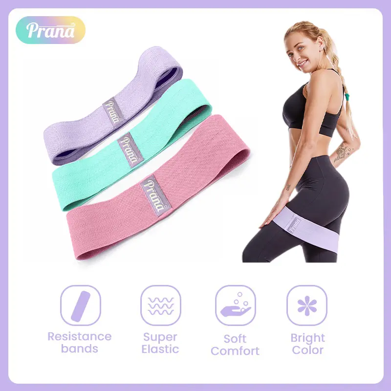 PRANA Tali Yoga Hip Bands Resistance - Alat Fitness Outdoor Gym Resistensi Tali Olahraga Perut Dengan 3 Level Size PN-FBB5083-5085 0