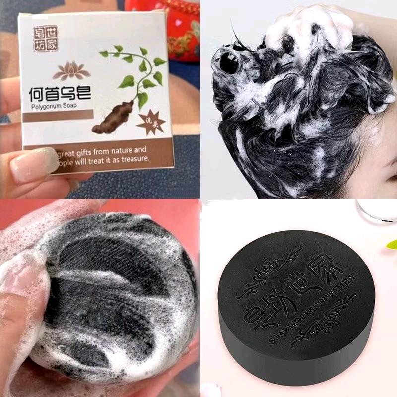 Combo 5 hộp xà phòng gội đầu hà thủ ô- giảm rụng tóc _ hỗ trợ mọc tóc