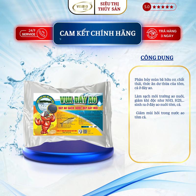 VUA ĐÁY AO - MEN VI SINH XỬ LÝ ĐÁY AO, GIẢI QUYẾT CÁC VẤN ĐỀ GÂY Ô NHIỂM ĐÁY AO, XỬ LÝ BÙN ĐEN THỐI ĐÁY CHO AO NUÔI TÔM CÁ 3
