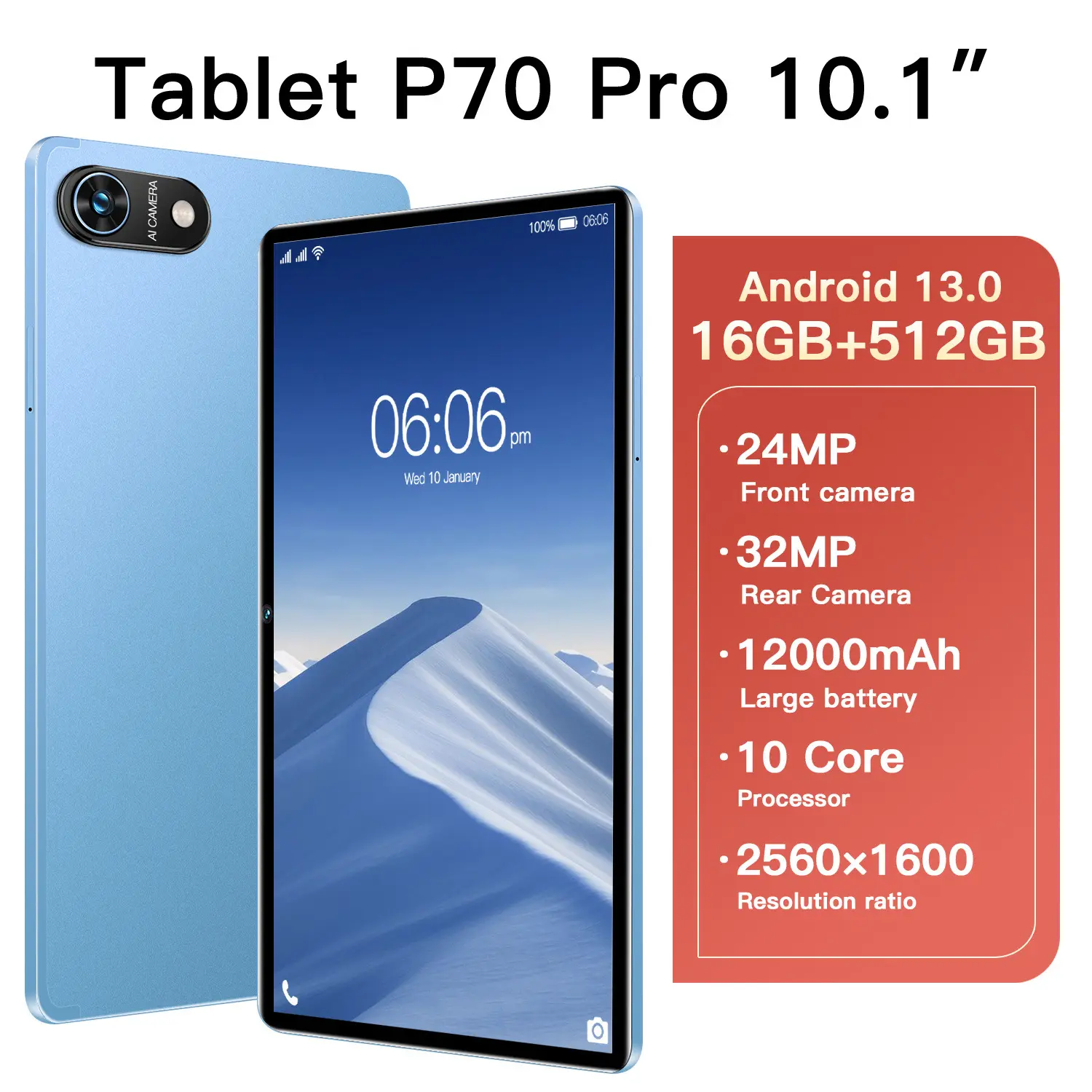 (Discount Ending Soon) 2025 New Smart Tablet P70 Android with Card Slot WiFi Bluetooth 4G Calling (Hot Sale)