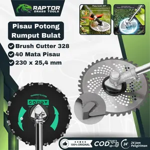 RAPTORGT Pisau Mata Gergaji Chainsaw 20T Lawn Mower Saw Disc Mata Senso & Pisau Bulat Gerigi 40T - Untuk Mesin Potong Rumput Gendong 2Tak - 4Tak Anti Karat