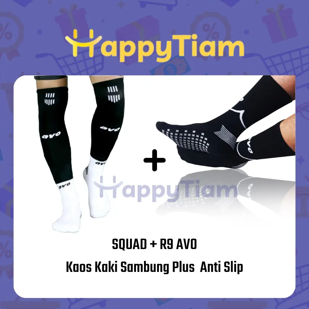 PAKET KAOS KAKI SAMBUNG AVO PLUS ANTISLIP R9 BETIS SLEEVE SPORT FUTSAL BOLA KAUS SQUAD LEG ANTI SLIP