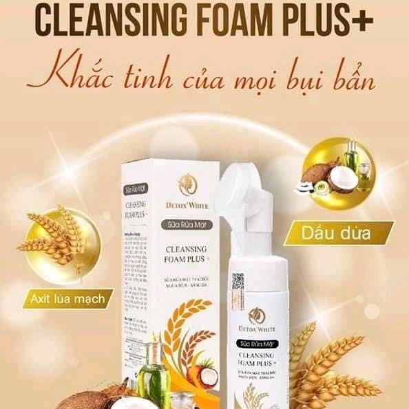 Sữa rửa mặt Cleansing Foam plus giúp ngăn ngừa mụn, làm sạch bụi bẩn, dầu thừa, giúp da sáng mịn 1
