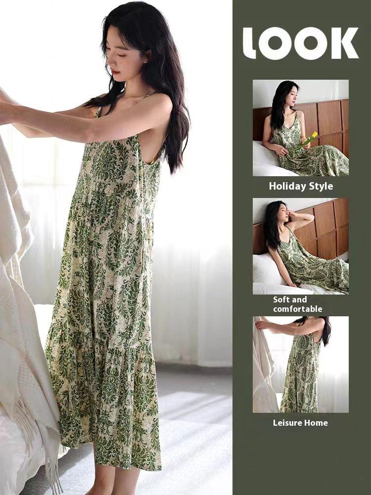 Product Introduction of Summer New Bohemian Vacation Style Temperament Camisole Western Style All-Matching Long Dress Strapless Dress Floral Skirt 1