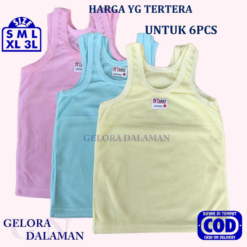 6 Pcs Singlet Anak Kaos Kutang Bocah Kaos Dalam Anak 0