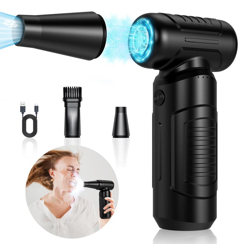Product Introduction of 130000RPM Electric Air Duster, 1 Count Rechargeable Cordless Air Blower with LED Light, Portable Electric Air Duster for Keyboard Electric Devices Cleaning 0
