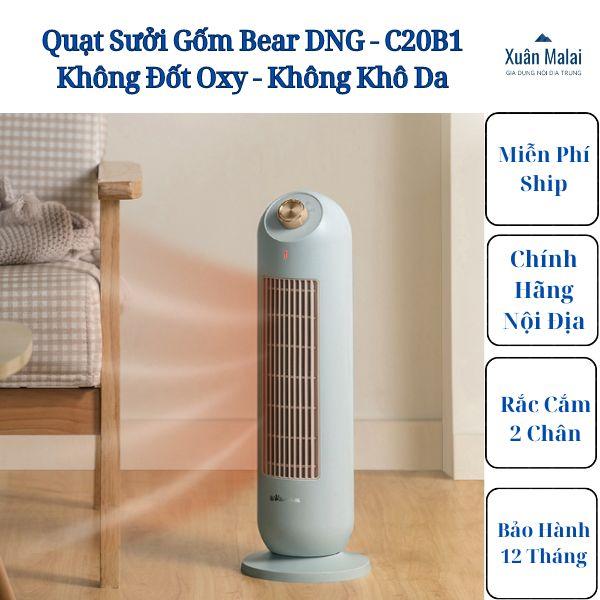 Quạt sưởi gốm Bear . máy sưởi đứng xoay 90 độ không ồn chống cháy công suất 2000W Sưởi Ấm máy  sưởi