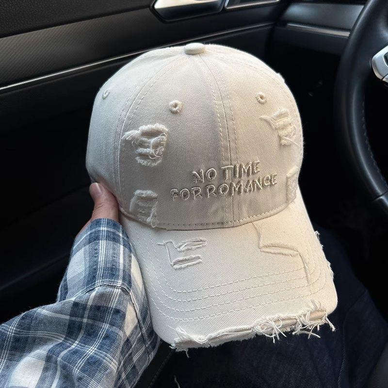 Mũ Bóng Chày Thêu Chữ 3D, Thiết Kế Làm Cũ Dành Cho Nam Và Nữ, Chống Nắng, Mũ Che Nắng, Hàng Mới Về Xuân / Hè 2025