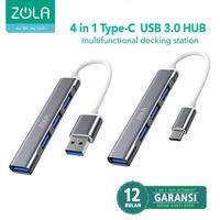 Gambar ZOLA 4 in 1 TYPE C USB Hub 3.0 High Speed 5Gbps USB Type C Adapter OTG dari Zola Indonesia Kota Administrasi Jakarta Barat 1 Tokopedia