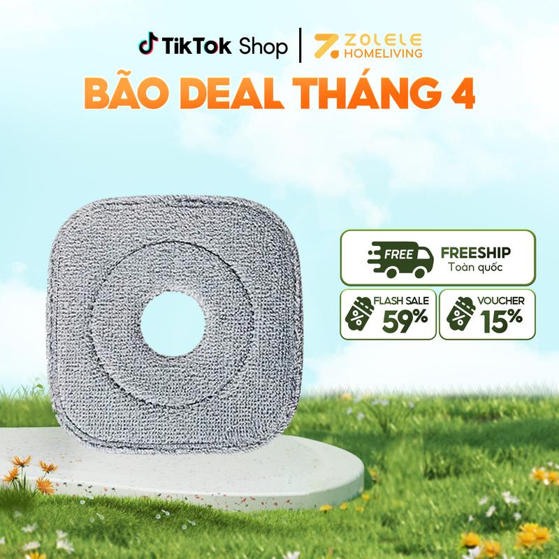 Khăn lau thay thế 20x20cm cây lau nhà 360 độ Zolele M16 Lau Sàn Làm Sạch