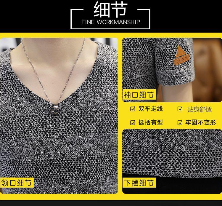 Product Introduction of Áo Thun Nam ngắn Tay Áo, Cổ Chữ V, Mỏng Và Mỏng, Phong Cách Thường Ngày Trẻ Trung, Áo Thun Hợp Xu hướng Phong Cách Hàn Quốc, Hàng Mới Về Mùa Hè 2019 15