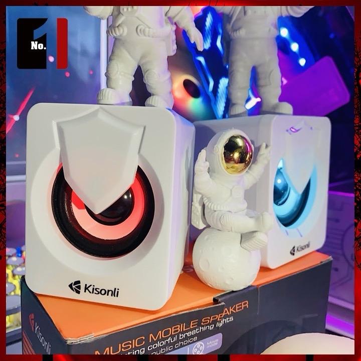 Loa vi tính 2.0 mini L-1030 led RGB - nhỏ gọn TRẮNG