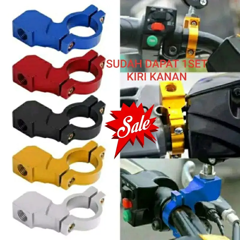 Breket Dudukan spion full cnc universal cocok untuk semua motor