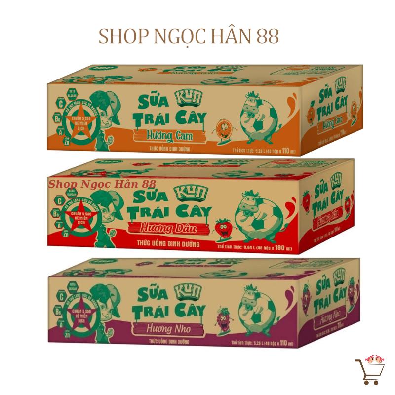 Sữa trái cây Kun thùng 48 hộp x 100ml Sữa trái cây Socola Tươi vui
