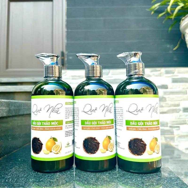 3 CHAI DẦU GỘI 500ML THẢO MỘC QUÊ NHÀ HỖ TRỢ GIẢM RỤNG GIẢM GÀU NGỨA SUÔN MỀM MƯỢT NỮ
